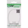 InLine DC-jatkojohto, DC-pistoke/liitin 5,5x2,5 mm, AWG 18, valkoinen 3 m