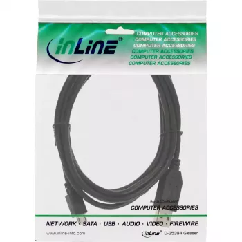 InLine Micro-USB 2.0 -kaapeli USB Type-A -pistoke / Micro-B -pistoke, musta, 1,8 m