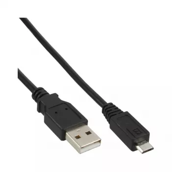 InLine Micro-USB 2.0 -kaapeli USB Type-A -pistoke / Micro-B -pistoke, musta, 1,8 m