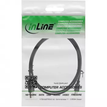 InLine Micro-USB 2.0 -kaapeli USB Type-A -pistoke / Micro-B -pistoke, musta, 1 m
