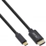 InLine USB-näyttökaapeli, USB-C-pistoke – HDMI-pistoke, 5 m, 5 m, USB Type-C, HDMI, pistoke, pistoke, suora