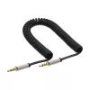 InLine ohut audio-spiraalikaapeli 3,5 mm uros/uros 4-napainen stereo 0,5 m
