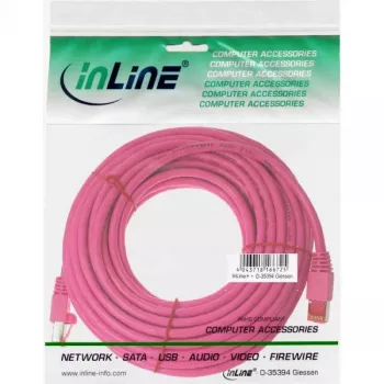 InLine verkkokaapeli S/FTP PiMF Cat.6 250MHz PVC kupari pinkki 10m