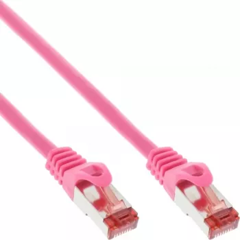 InLine verkkokaapeli S/FTP PiMF Cat.6 250MHz PVC kupari roosa 7,5m