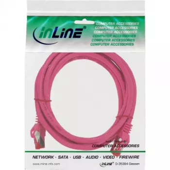 InLine verkkokaapeli S/FTP PiMF Cat.6 250MHz PVC kupari roosa 5m