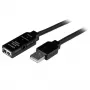 StarTech.com 5 m USB 2.0 aktiivinen jatkokaapeli - M/F, 5 m, USB A, USB A, USB 2.0, pistoke/rasia, musta