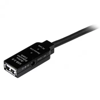 StarTech.com 5 m USB 2.0 aktiivinen jatkokaapeli - M/F, 5 m, USB A, USB A, USB 2.0, pistoke/rasia, musta