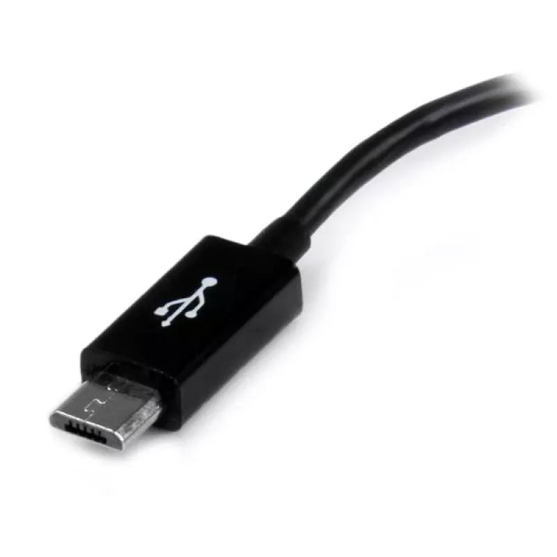 StarTech.com 5in Micro USB - USB OTG -isäntäadapteri M/F, 0,127 m, Micro-USB B, USB A, USB 2.0, 0,48 Gbit/s, musta