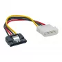 InLine SATA-virtasovitinkaapeli 4-pin Molex / 15-pin SATA lukituksella 0,30 m