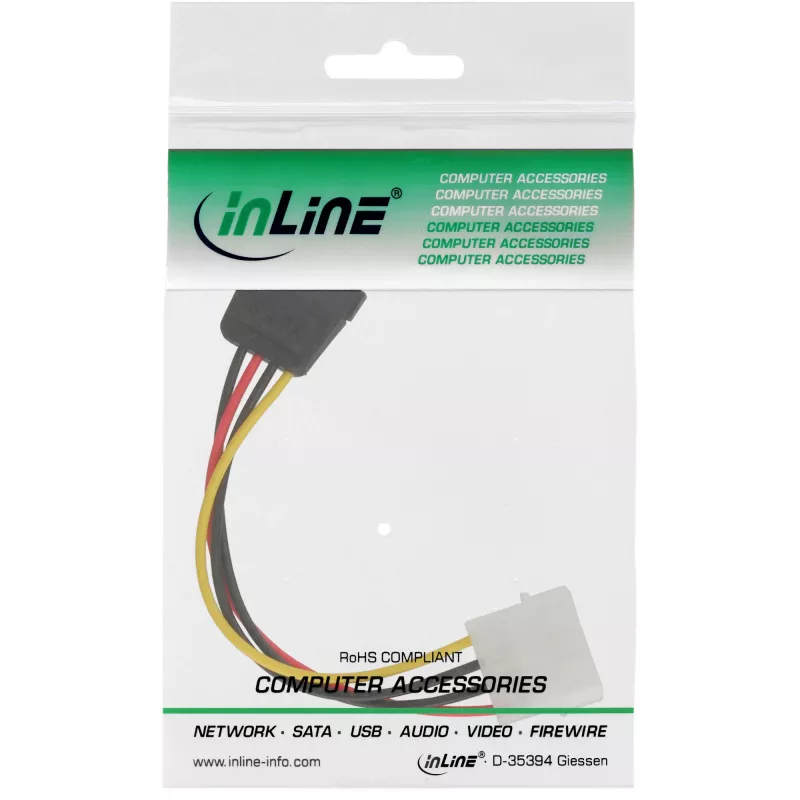 InLine SATA-virtakaapeli 1x 5,25 tuuman / SATA 0,30 m