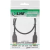 InLine USB 2.0 -kaapeli, AM/AM, musta, kullatut kontaktit, 5 m