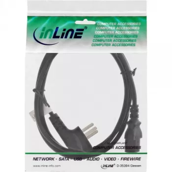 Virtakaapeli InLine 16652H Israel tyyppi H 3-napainen IEC C13 -pistoke 1,8 m