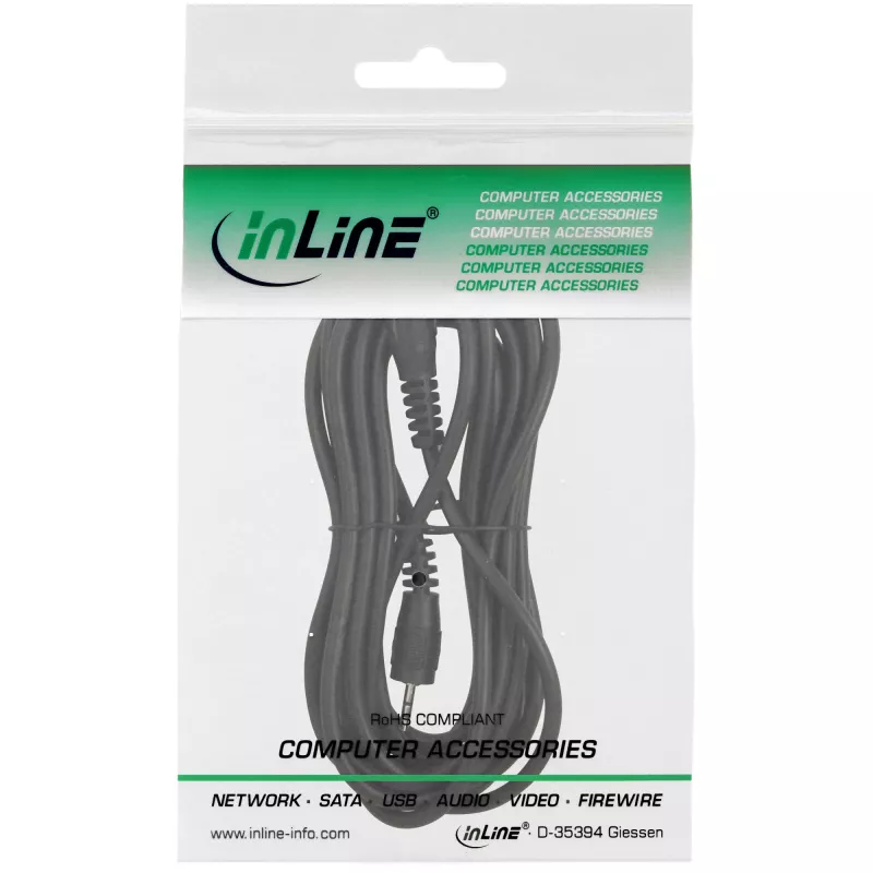 InLine audiokaapeli 2,5 mm stereo pistoke/pistoke 1 m