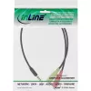 InLine audio-headset-adapterikaapeli 3,5 mm pistoke 4-napainen / 2x 3,5 mm, musta, 2 m