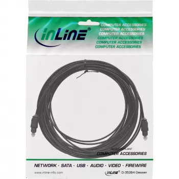 Optinen audiokaapeli Toslink pistoke/pistoke 5 m InLine 89925