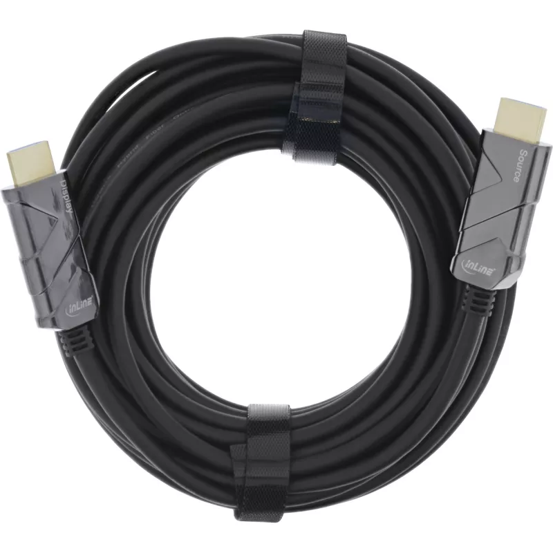 InLine HDMI AOC -kaapeli, Ultra High Speed HDMI -kaapeli, 8K4K, musta, 40m