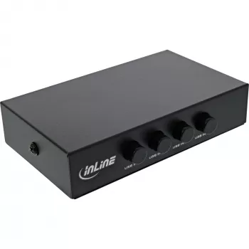 InLine USB 2.0 -kytkin manuaalinen USB-A-laite 4 tietokoneeseen kaapelilla