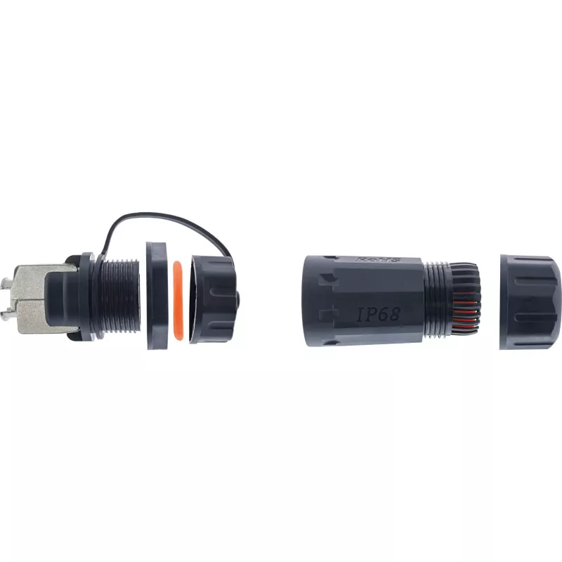 InLine Cat.6A liitinsarja, vesitiivis IP68, 2x RJ45 F/F, 1:1