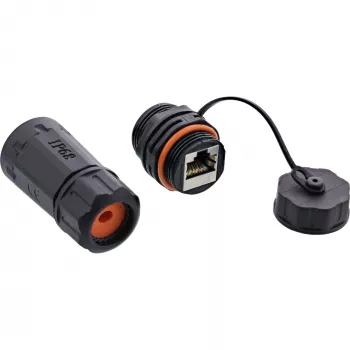 InLine Cat.6A liitin, vesitiivis IP68, 2x RJ45 F/F, 1:1