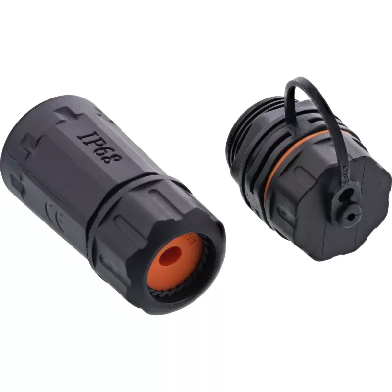 InLine Cat.6A liitin, vesitiivis IP68, 2x RJ45 F/F, 1:1