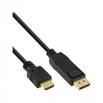 InLine 30 kpl bulk-pakkaus DisplayPort–HDMI-muunninkaapeli, musta, 2 m