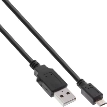 InLine Micro USB 2.0 -pikalatauskaapeli USB Type-A-uros / Micro-B-uros, 2 m