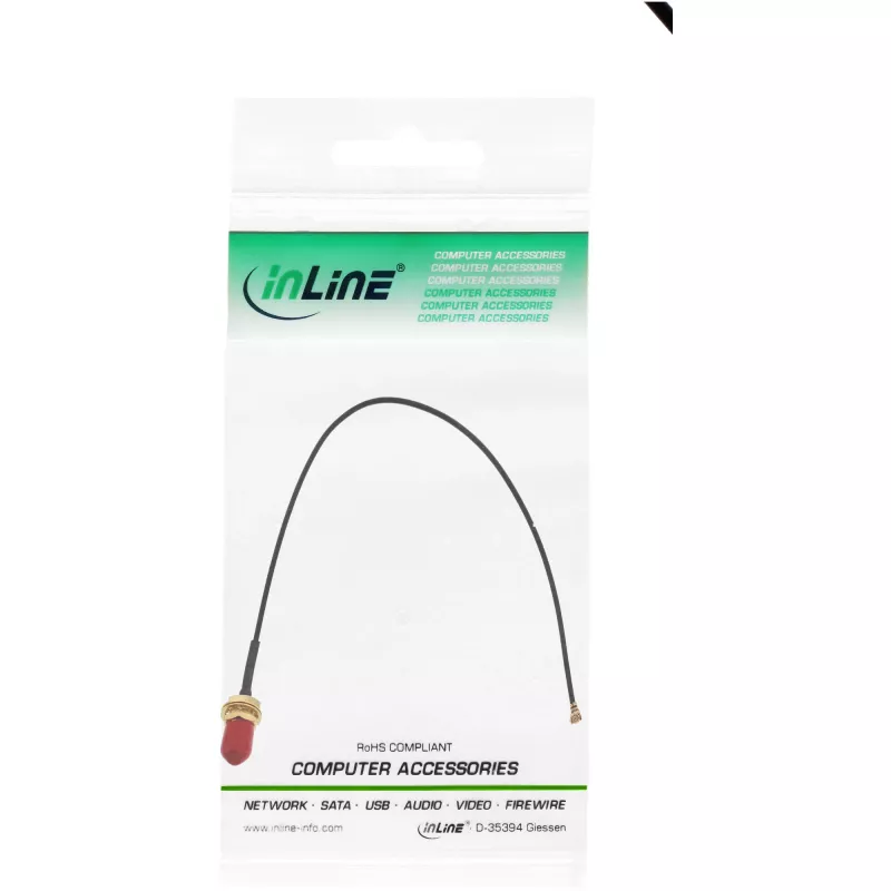 InLine WIFI-adapterikaapeli RP-SMA-pistorasia U.FL-pistoke 20 cm