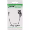 InLine USB 2.0 -kaapeli, pistorasia A / Mini-5-pin-pistoke, 0,2 m, 0,2 m, Mini-USB B, USB A, USB 2.0, pistoke/pistorasia, musta