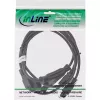 InLine Y-virtakaapeli CEE 7/7 kulmapistoke / 3-napainen IEC C13 ja C5 pistoke, 2 m