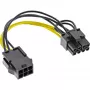 InLine sisäinen virta-adapteri 6-pin / 8-pin PCIe PCI-Express-näytönohjaimille