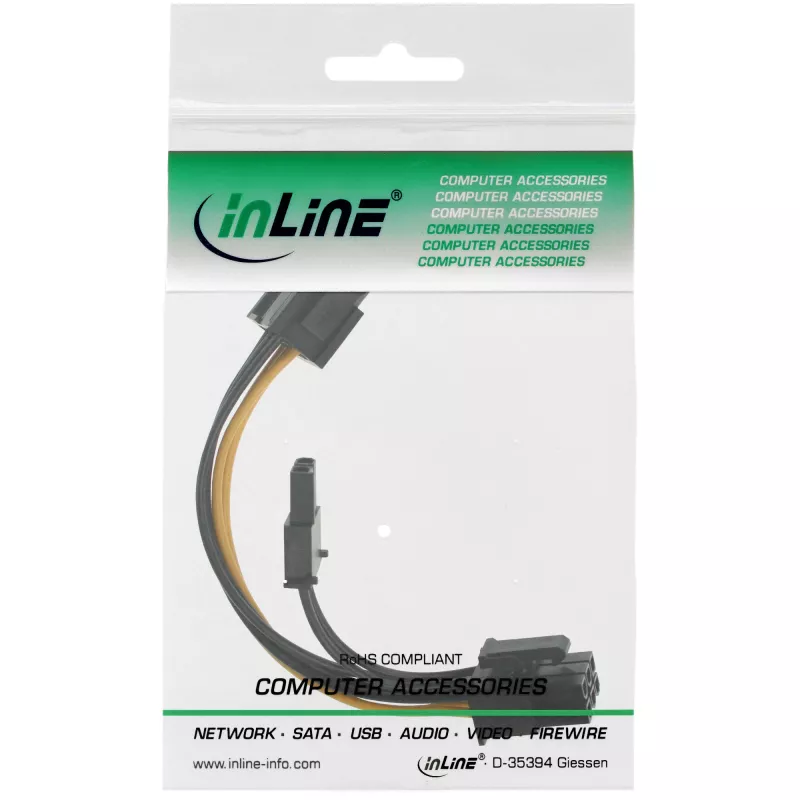 InLine sisäinen virta-adapteri 6-pin / 8-pin PCIe PCI-Express-näytönohjaimille