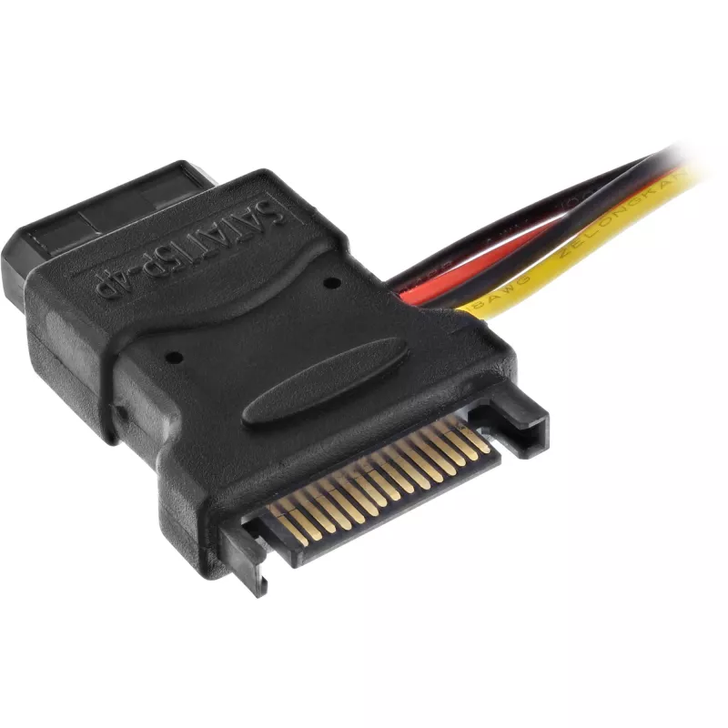 SATA-virtakaapeli SATA-pistorasia / 3x 4-pin-Molex-pistoke 0,15 m InLine 29679