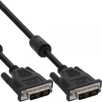 InLine DVI-D-kaapeli 24+1 uros/uros Dual Link 2x ferriittisydän 5 m