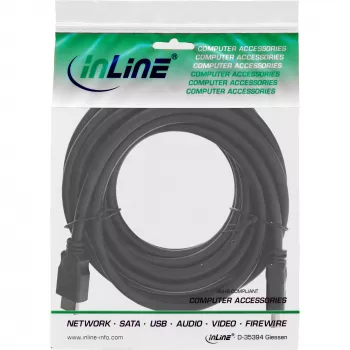 HDMI-kaapeli High Speed uros / uros musta 5 m InLine 17605E