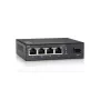 LevelOne 5-porttinen Gigabit-kytkin, 1 x SFP, hallitsematon, Gigabit Ethernet (10/100/1000), täysduplex, seinäasennus mahdollinen