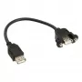 InLine USB 2.0 -sovitinkaapeli Type-A naaras / rungon liitäntä Type-A, 0,2 m