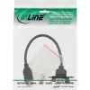 InLine USB 2.0 -sovitinkaapeli Type-A naaras / rungon liitäntä Type-A, 0,2 m