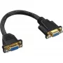 InLine VGA-sovitinkaapeli 15-pin VGA naaras/naaras 0,2 m