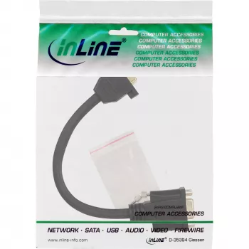 InLine VGA-sovitinkaapeli 15-pin VGA naaras/naaras 0,2 m