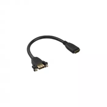 InLine HDMI-sovitinkaapeli Type-A naaras/naaras laipalla kullattu 4K2K, 0,2 m