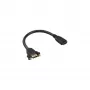 InLine HDMI-sovitinkaapeli Type-A naaras/naaras laipalla kullattu 4K2K, 0,2 m