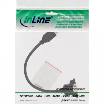 USB 2.0 -sovitinkaapeli Type-A naaras / rungon liitäntä Type-B InLine 33441F 0,2 m