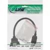 InLine USB 3.0 -sovitinkaapeli Type-A naaras / rungon liitin Type-A, 0,20 m