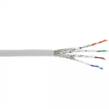 InLine verkkokaapeli S/FTP PiMF Cat.6A halogeeniton 500 MHz valkoinen 100 m