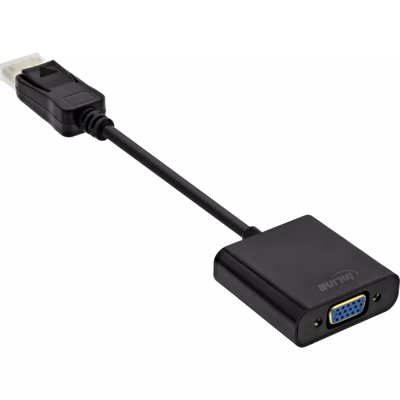 InLine Basic DisplayPort-adapterikaapeli, DP-uros / VGA-naaras musta 0,15 m