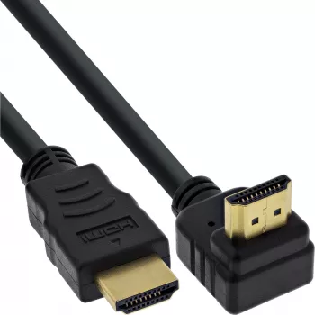 InLine High Speed HDMI-kaapeli Ethernetillä, kulmaliitin, 7,5 m