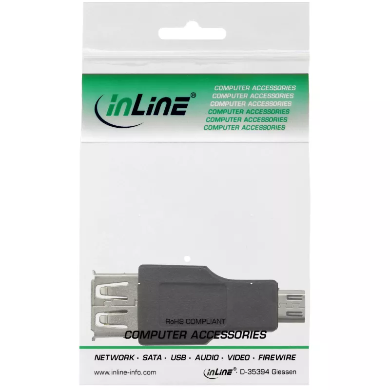 InLine Micro-USB-adapteri Micro-B uros USB A naaras 31604