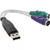 InLine USB-PS/2-muunnin USB Type-A uros / 2x PS/2 naaras