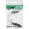 InLine USB-PS/2-muunnin USB Type-A uros / 2x PS/2 naaras