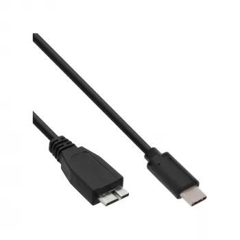 InLine USB 3.2 Gen.1x2 -kaapeli, USB-C-uros / Micro-B-uros, musta, 1,5 m
